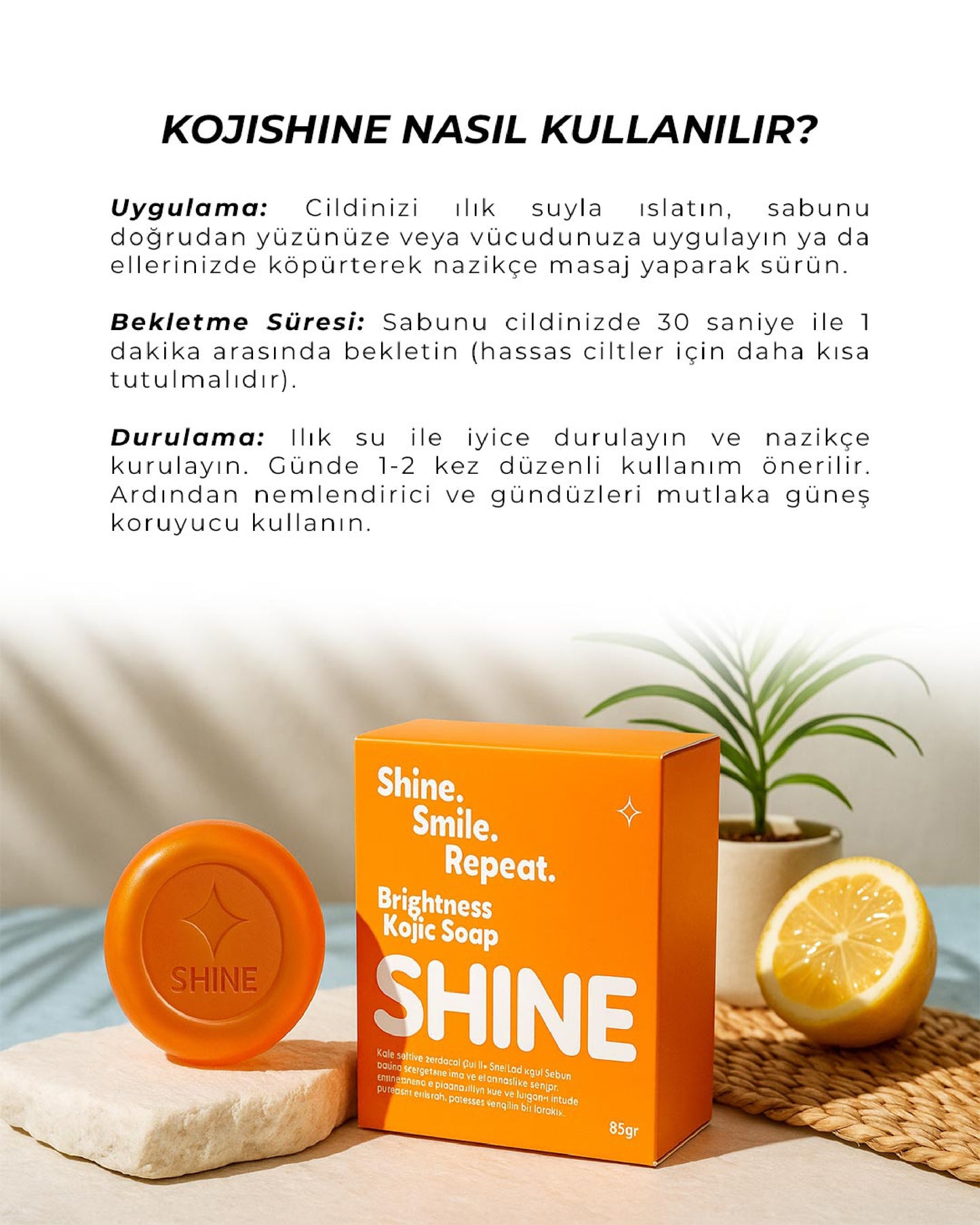 Koji Shine™ Kojik Asit İçerikli Yüz ve Vücut Temizleme Sabunu
